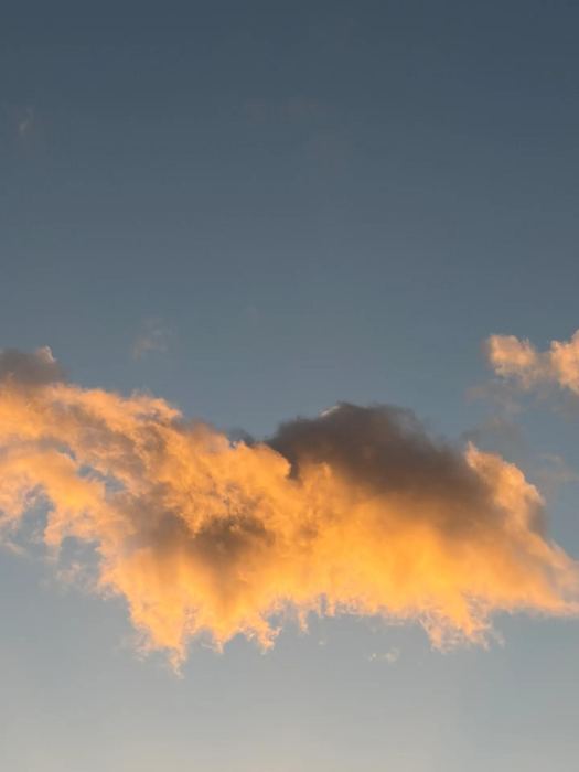 A golden cloud at sunset